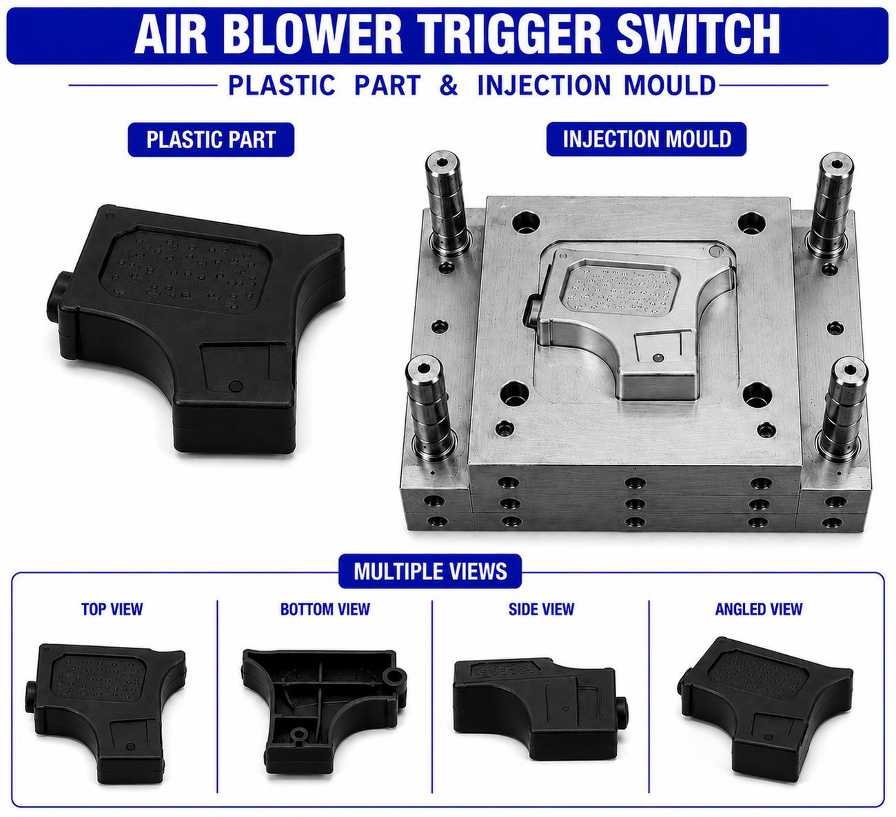 Air Blower Plastic Trigger Switch Mould and Moulding Services